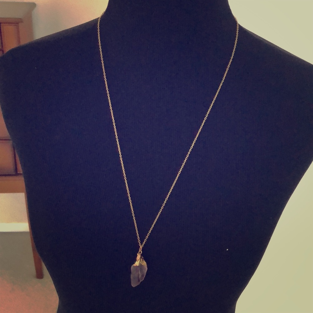 Faux amethyst necklace